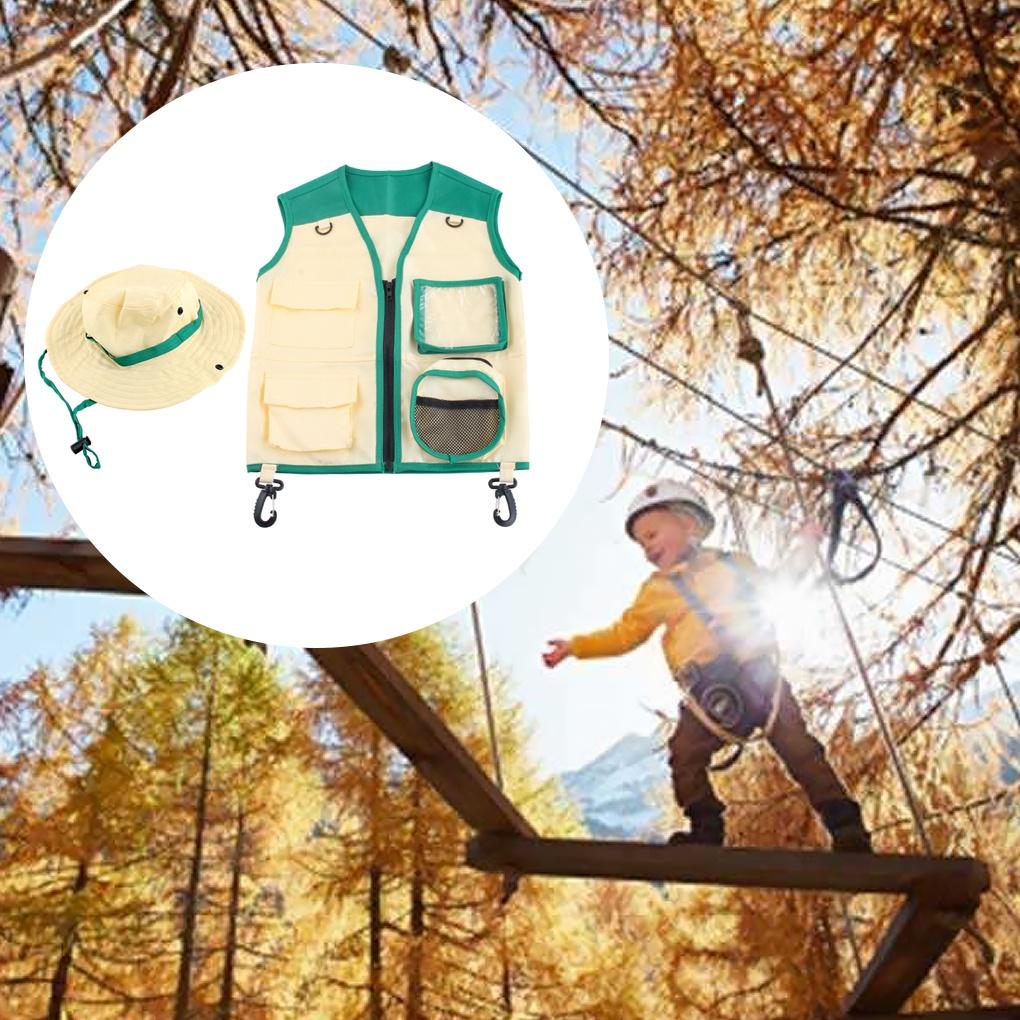 *! Insect *Explorer *Vest *Hat [Set]![Kit] Outdoor Camping Hiking Fishing Children *AdventureELEN