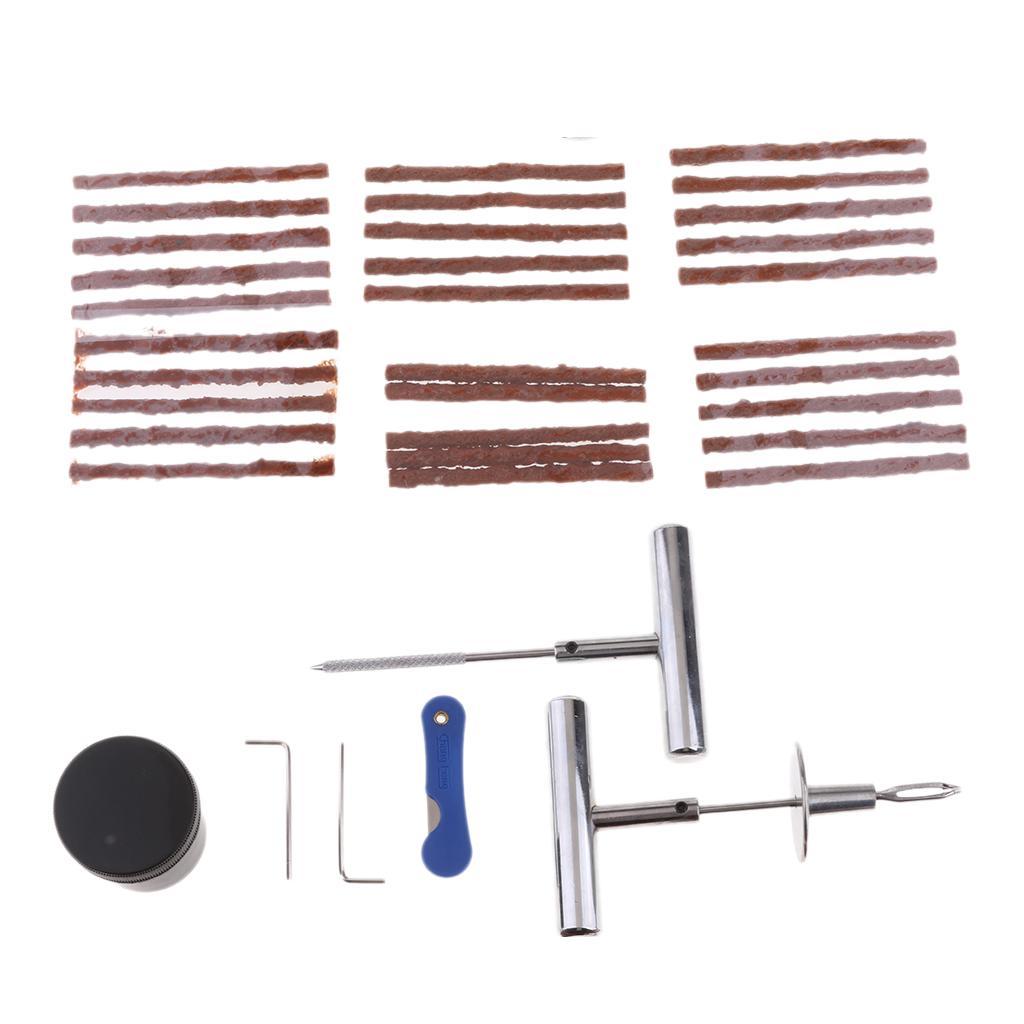 Heavy Duty Tire Repair Kit 36Pc for Car Bike Motorcycle Trailer RV ATV Jeep