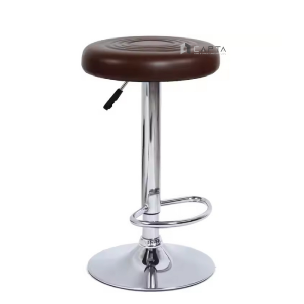 Ghế bar nệm tròn không tựa CB2256-P Nội thất Capta Ghế quầy bar nệm pvc chân thép mạ chrome tăng giảm tại hcm