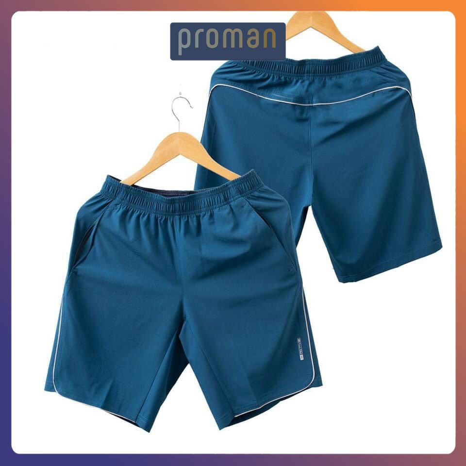Quần đùi nam thể thao vải gió siêu nhẹ, quần short nam vải gió cao cấp QD01 - PROMAN