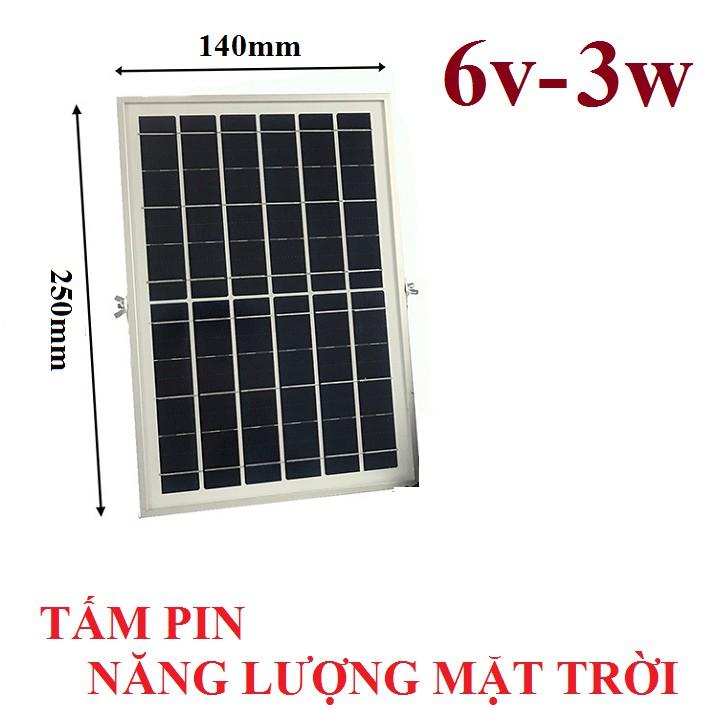 Tấm pin năng lượng mặt trời 6v cống suất 3w hoặc 6w sạc pin điện thoại