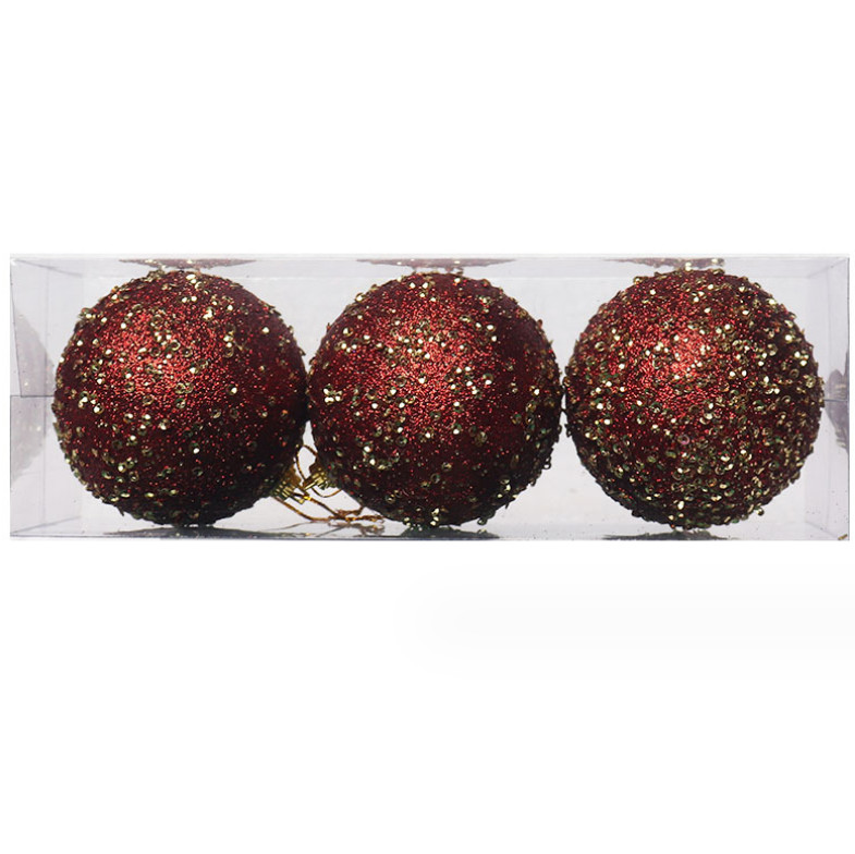 Set 3 Quả Châu Xốp 8cm E70 Trang Trí Cây Thông Noel