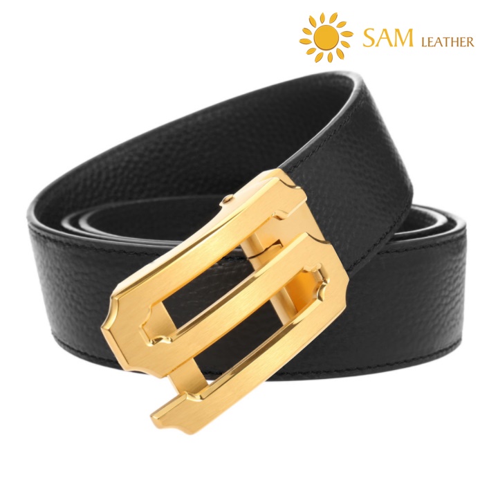 Dây Nịt Nam SAM Leather SFDN112 - Thắt Lưng Nam Da Bò Cao Cấp/ Mặt Khoá Thắt Lưng Inox Không Gỉ, Men's belts