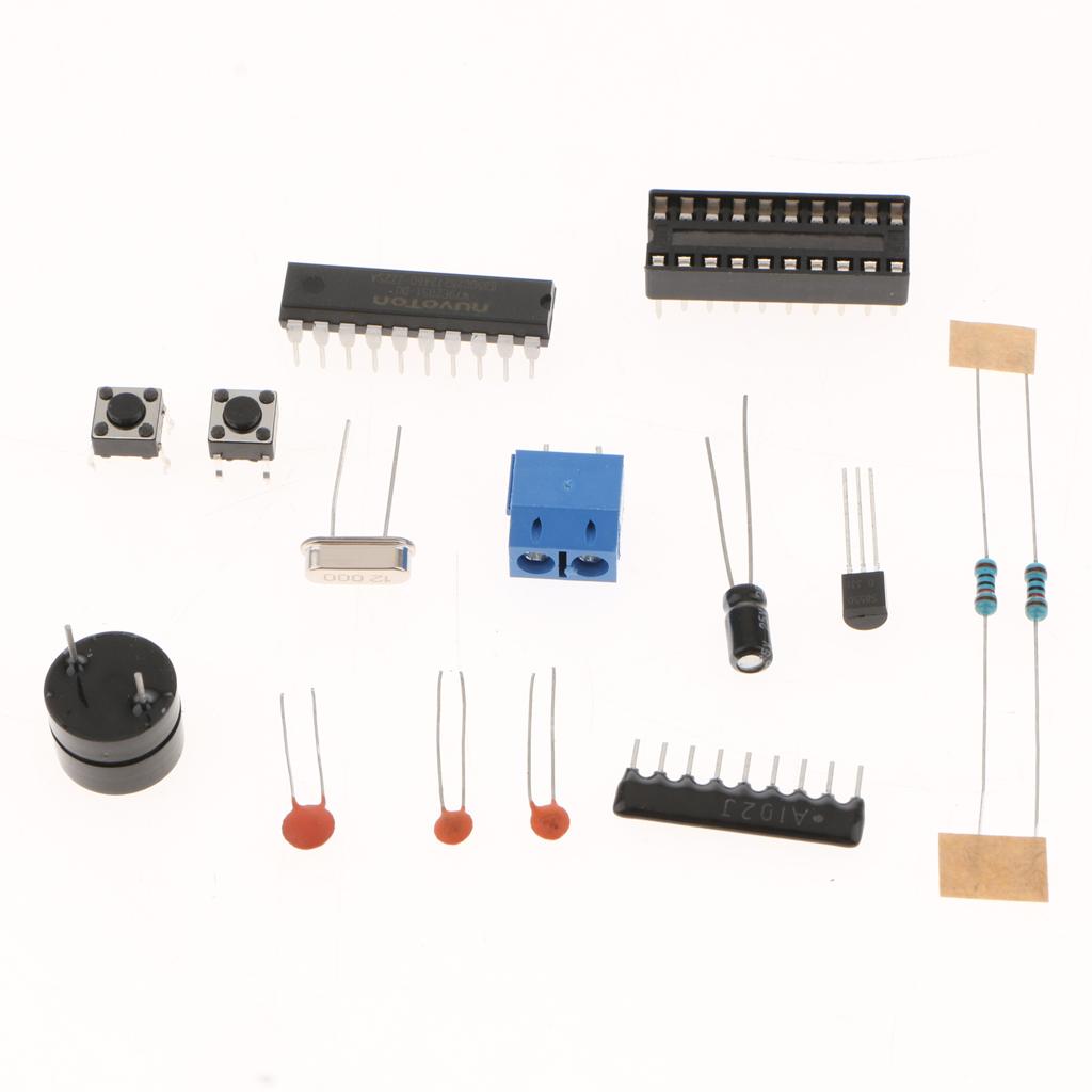 LCD DIY Digital Clock Kit with Large Screen Time Date Week Display 4 Digits Alarm Clock Suite