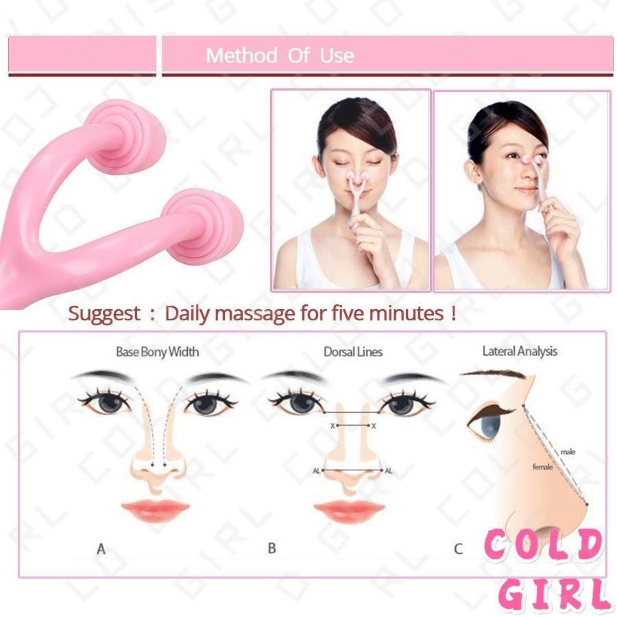 Cây Lăn Mát Xa Mũi Nâng Cơ Vùng Mũi Bằng Nhựa Tiện Dụng Có Hôp Đầy Đủ