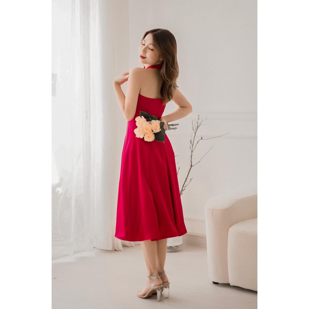 Tami Dress | Đầm dự tiệc cổ yếm midi Story.clothes thời trang nữ thiết kế