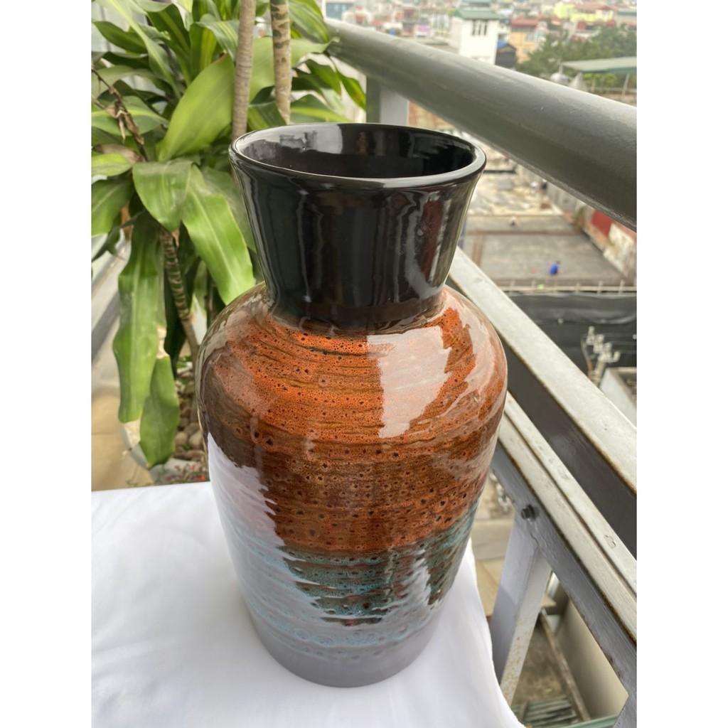LỌ HOA BÁT TRÀNG CAO CẤP DÁNG PHÍCH LOE HỌA TIẾT THỔ CẨM