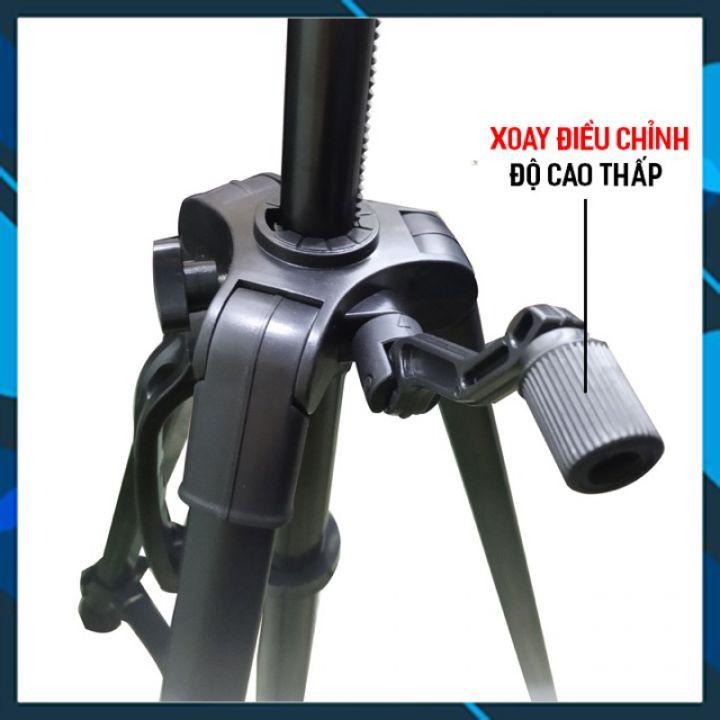 Tripod điện thoại 3366 CAO CẤP Giá đỡ máy ảnh/ĐT cao 150cm tháo lắp dễ dàng tiện dụng để mang đi chơi(