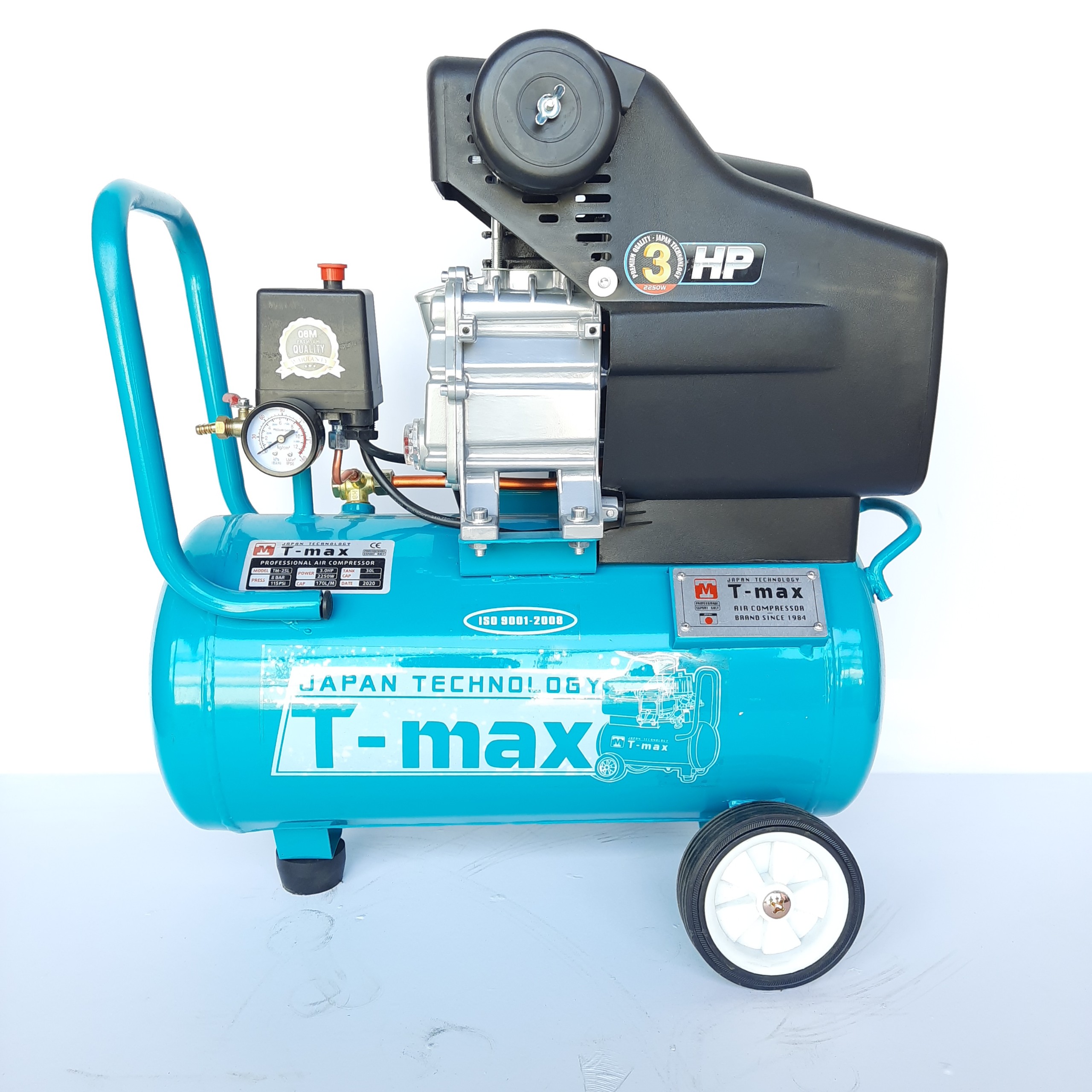 Máy Nén Khí Có Dầu Liền Trục T-MAX TM-25L 30L 3 Ngựa