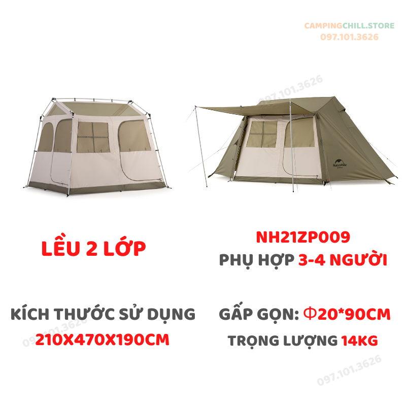 LỀU CẮM TRẠI DÃ NGOẠI VILLAGE 5.0 NH21ZP009