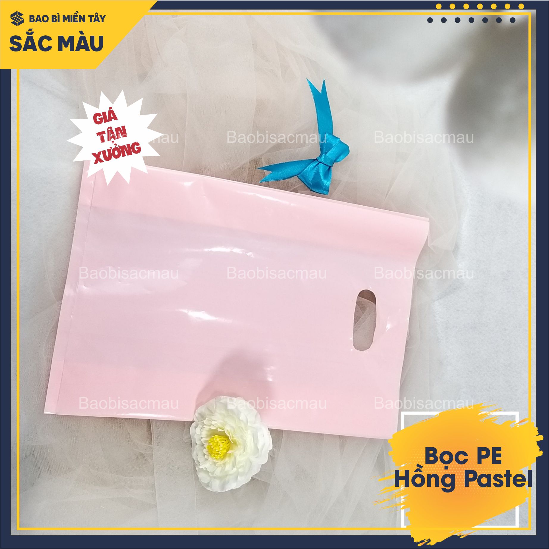 1Kg Túi Nilon PE dẻo màu hồng Pastel, trắng sữa, đen, trắng trong, cao cấp nhiều kích thước