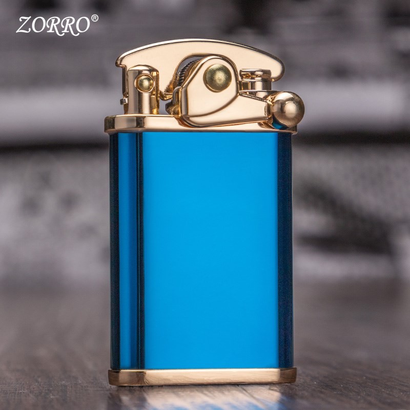 Vỏ Hột Quẹt Bật Lửa Xăng Đá Zorro Z592 Màu Trơn Sang trọng Độc Đáo - Dùng xăng bấc đá cao cấp