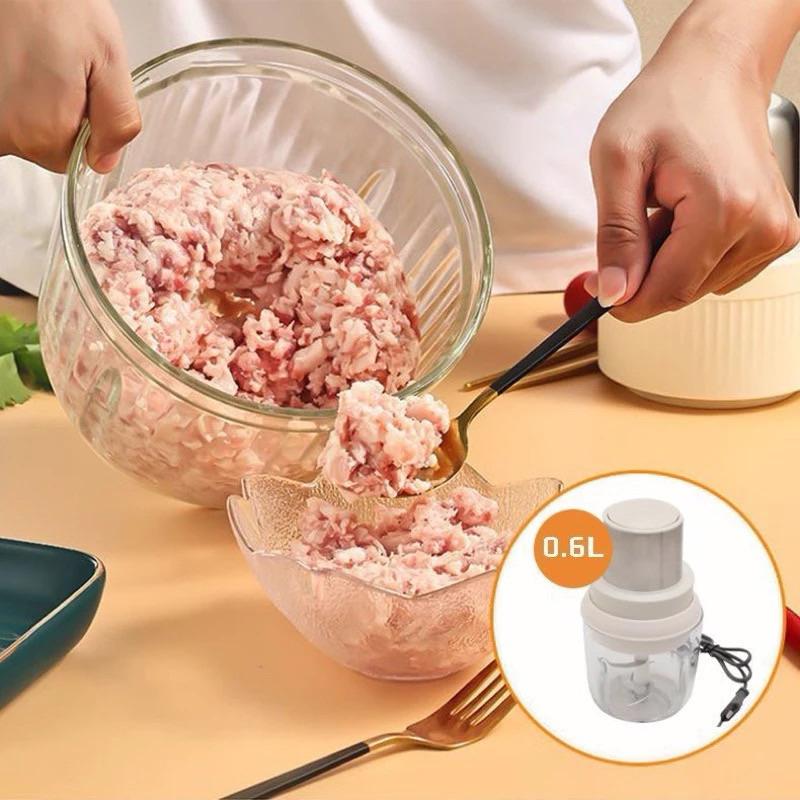 Máy xay Thịt Thực Phẩm Đa Năng  Công Suất 500w 2 Cối, tặng kèm 1 lưỡi dao - giao mầu ngẫu nhiên