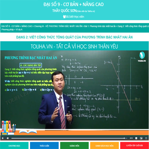 Khóa học ĐẠI SỐ 9 - CƠ BẢN + NÂNG CAO thầy Quốc Sơn - 09 tháng