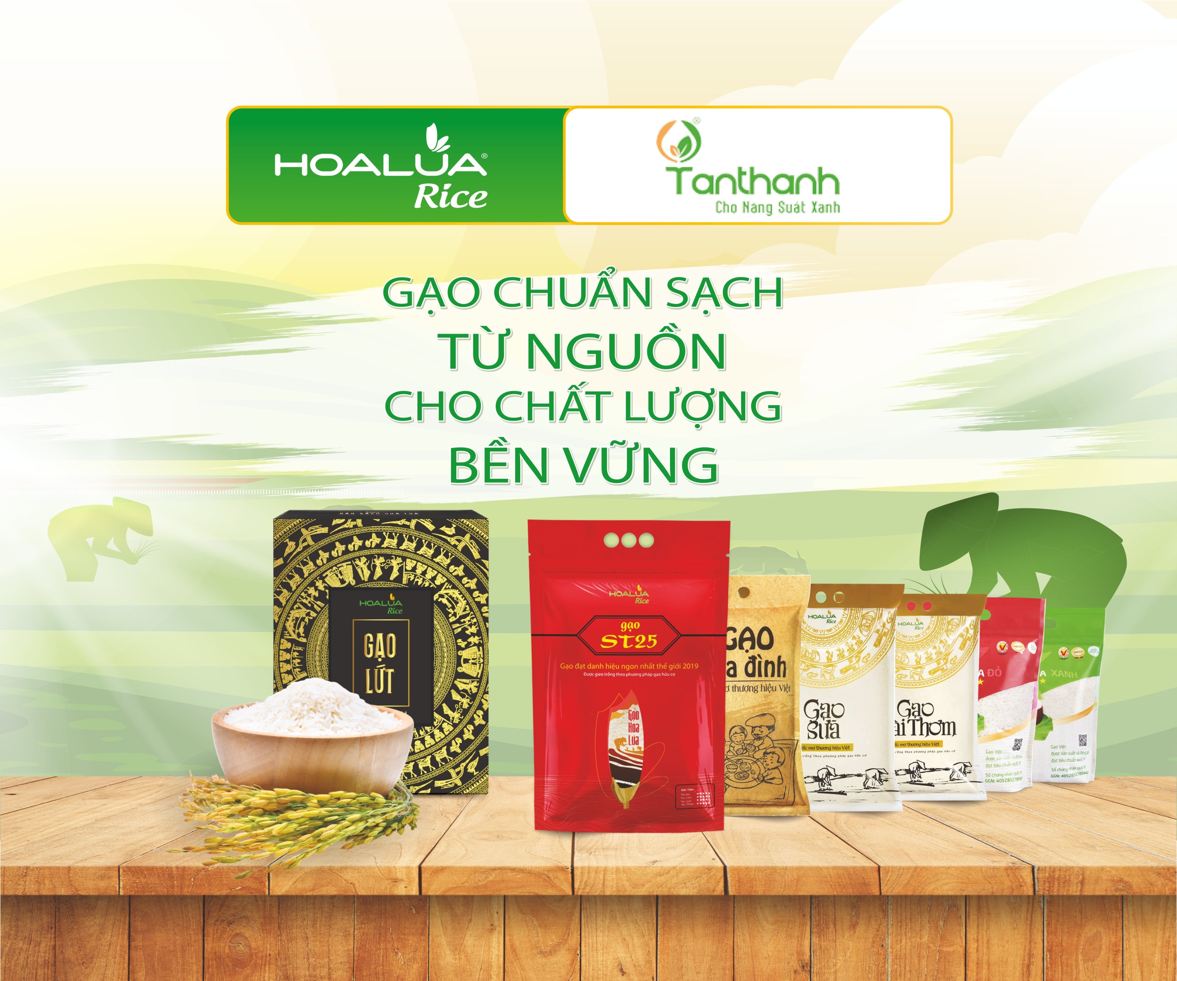 Gạo ST25 Hoa Lúa túi 2kg - Dẻo nhiều, mềm cơm, thơm đặc trưng (Sản phẩm mới)