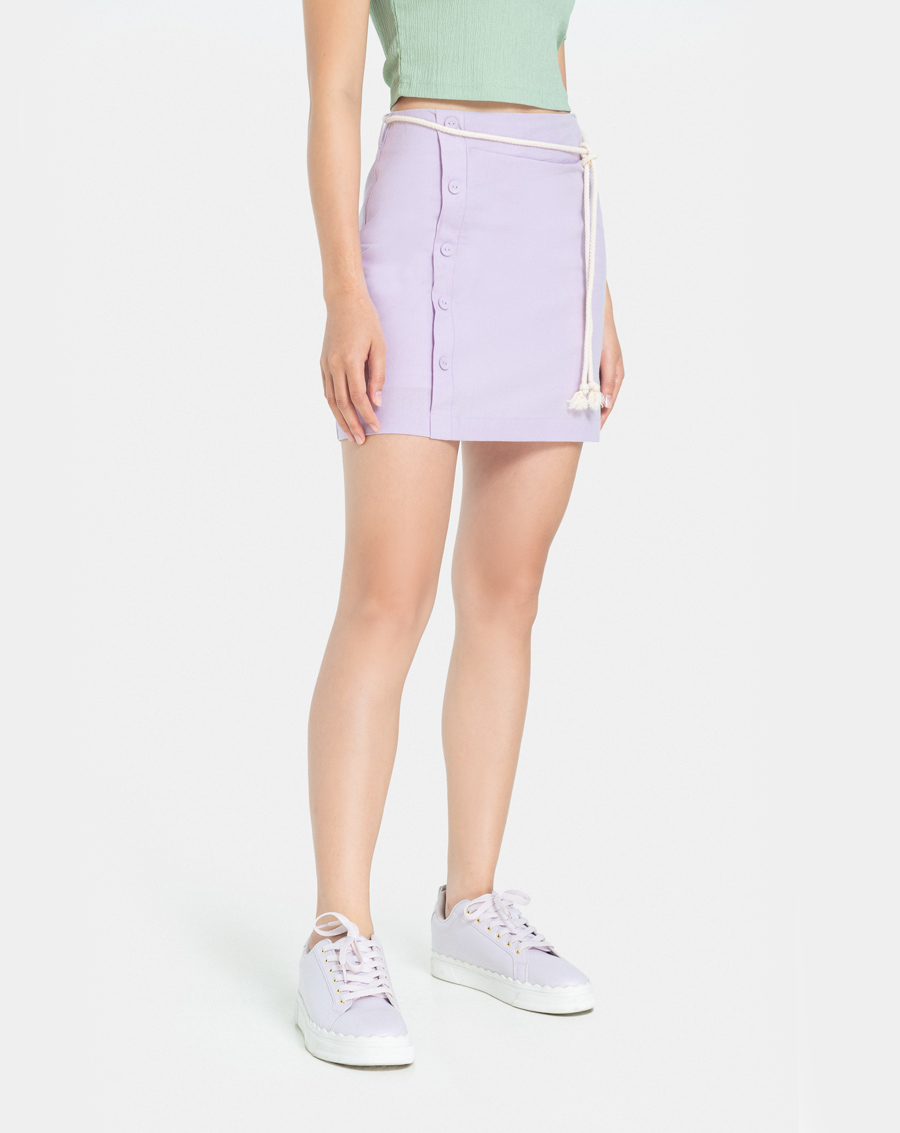 Váy Ngắn Thời Trang JUNO Mini Hàng Nút Lệch JNVNG007