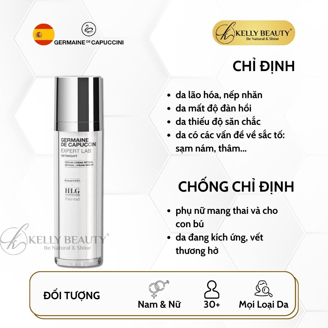 Tinh Chất Retinal Trẻ Hóa Da Germaine Expert Lab Retinight Retinal Cream Serum | Kelly Beauty