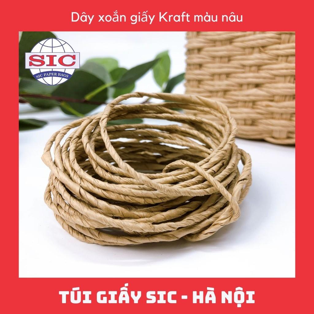 Dây giấy xoắn 2.5mm màu nâu Decor họa tiết văn phòng phẩm trang trí bưu thiếp thủ công mỹ nghệ
