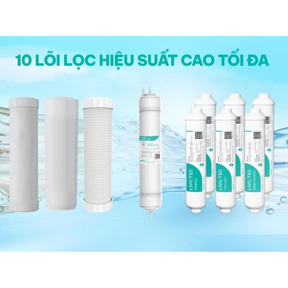 [TẶNG BỘ LÕI] Máy lọc nước để gầm Livotec 218, Chuẩn nước đóng chai, Uống trực tiếp, Công nghệ RO - Hàng Chính Hãng