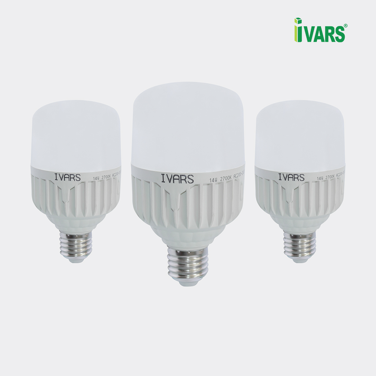 Đèn LED BULB 14W Ánh Sáng Vàng Thương Hiệu IVARS - Hàng chính hãng