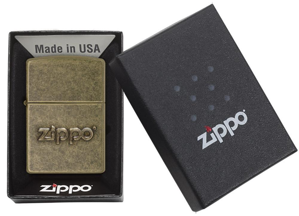 Bật Lửa Zippo Stamp Antique Brass 28994