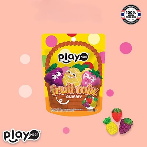 Hộp 8 Kẹo Dẻo Trái Cây Hỗn Hợp Playmore 48g