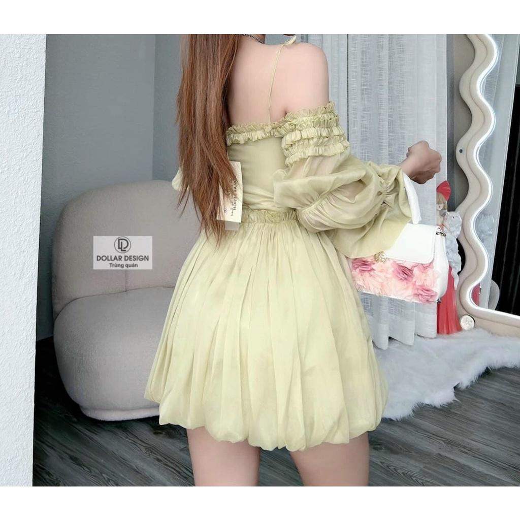 VÁY ĐI CHƠI, VÁY ĐI TIỆC, VÁY CÚP NGỰC TRỄ VAI 2S DÁNG BÍ XÒE CÓ LỚP LÓT CỰC XINH IU