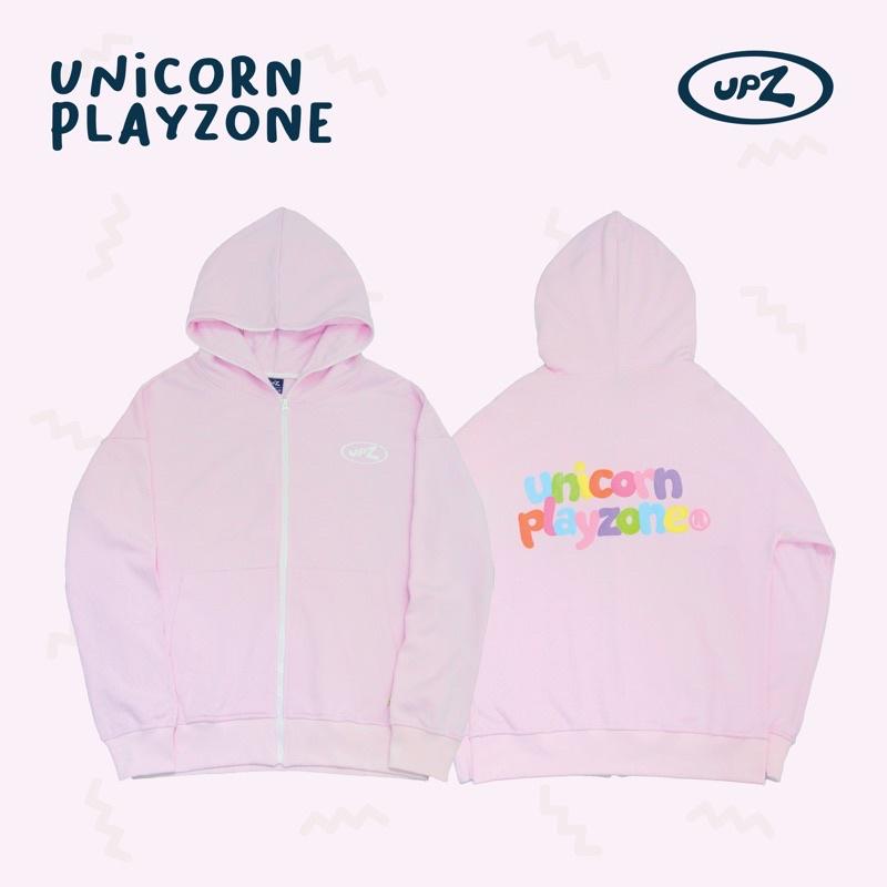 UPZ Áo Khoác Hoodie Dây Kéo In Unicorn Play Zone Chữ Bảy Màu