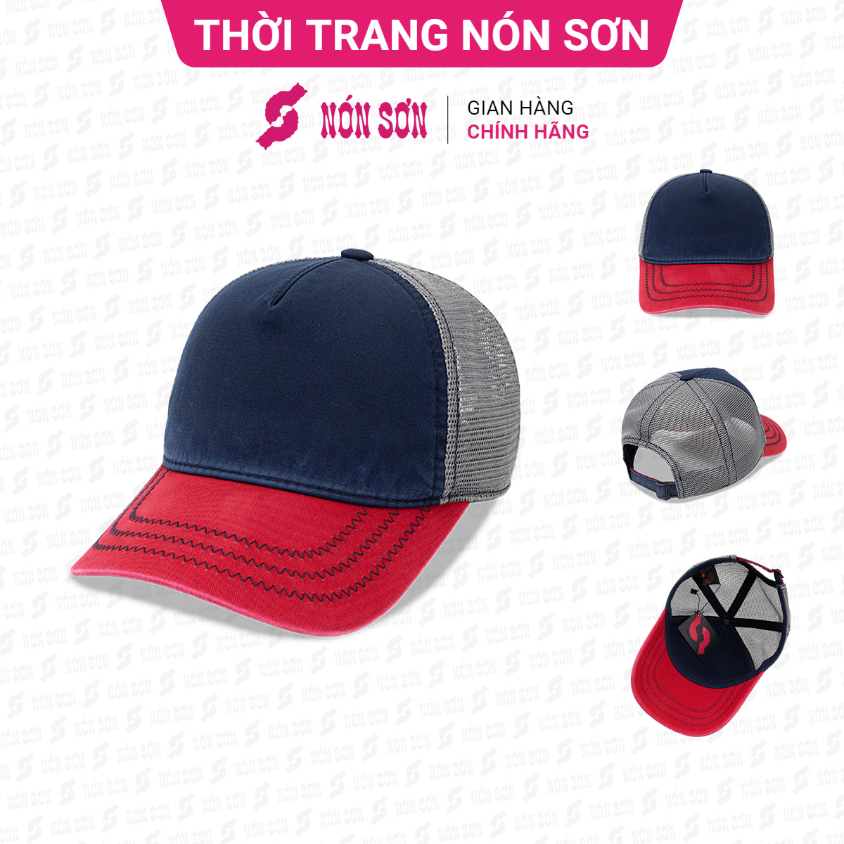 ƯU ĐÃI - Mũ kết lưỡi trai nam nữ thời trang NÓN SƠN MC026-XH1P