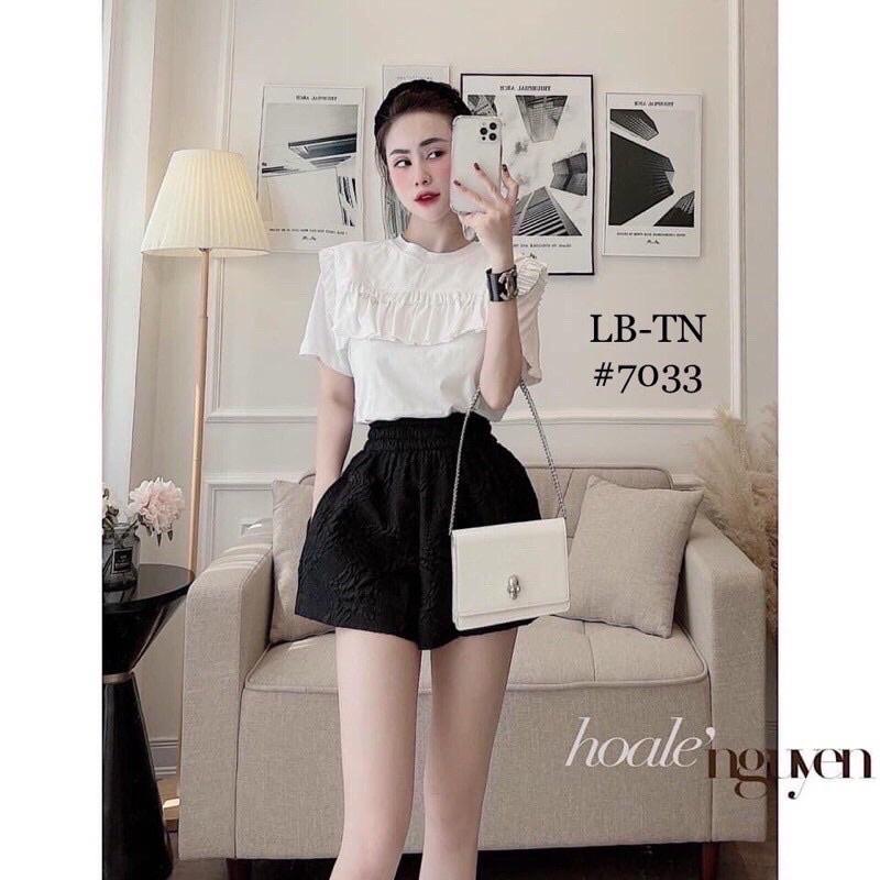Quần phồng - quần short nữ dập nổi hoa dáng phồng