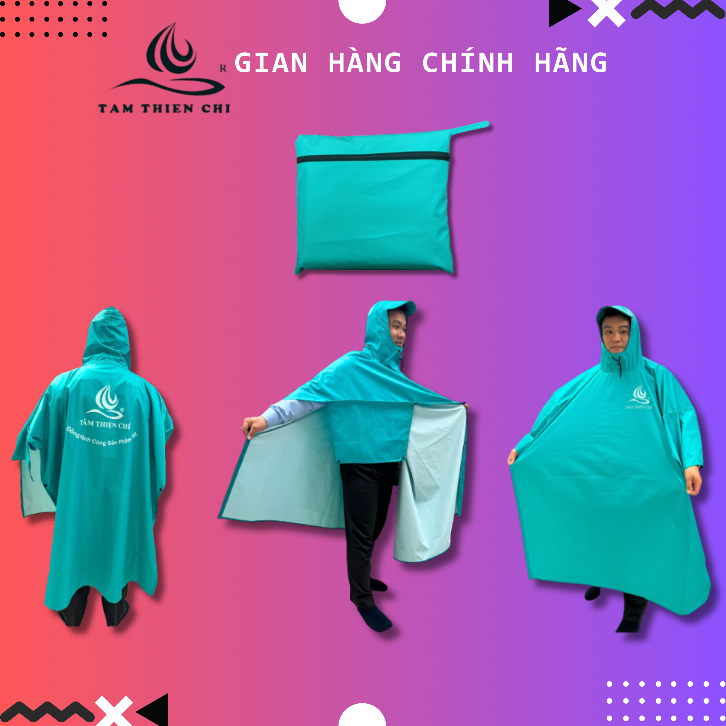 Áo mưa Tâm Thiện Chí Vải dù vân tổ ong