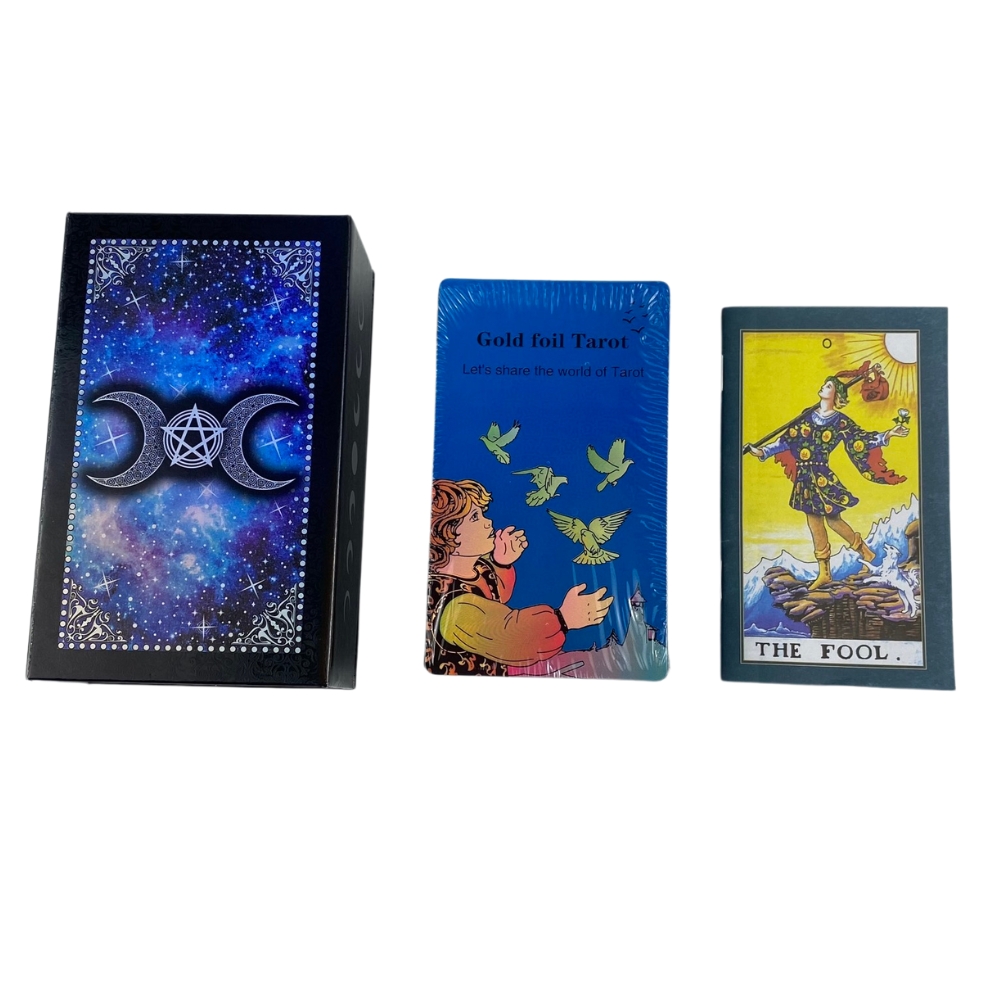 (Size Gốc) Bộ Bài Gold Foil Tarot Hộp Gập