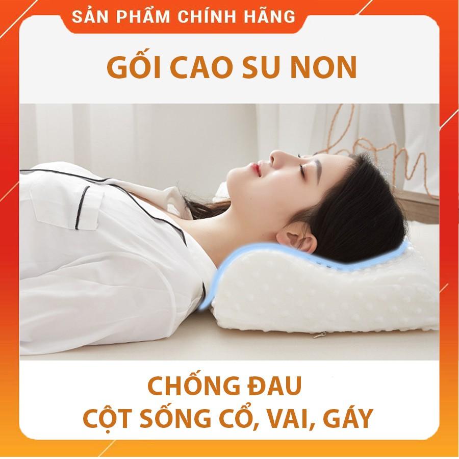 Gối Cao Su Non Cao Cấp Adu79 - Mềm Mại, Đàn Hồi Cao Không Xẹp, Chống Đau Cột Sống Cổ, Vai, Gáy