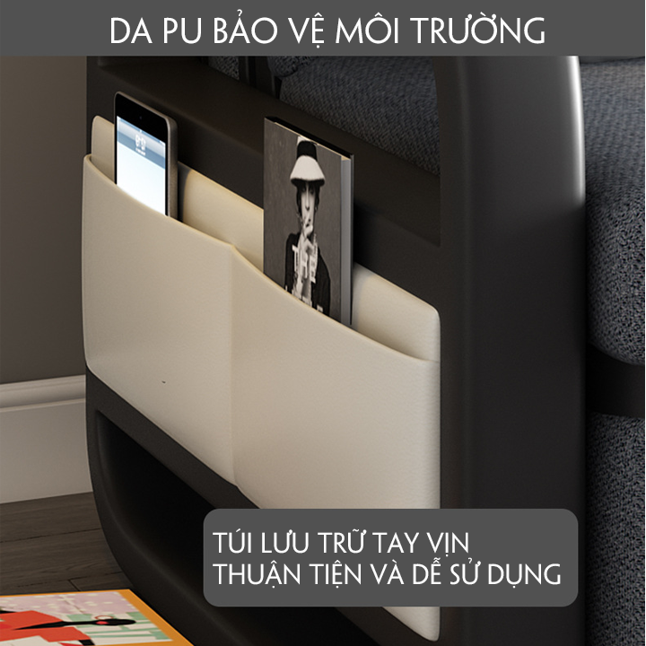 [ Có Ảnh Thật ] Giường Sofa Đa Năng , Giường Sofa Gấp Gọn, Ghế Sofa Gấp Gọn Thành Giường , Giường Sofa Kéo Thành Ghế , Giường Sofa , Giường Có Ngăn Chứa Đồ KT: ( 1,30*1m9)