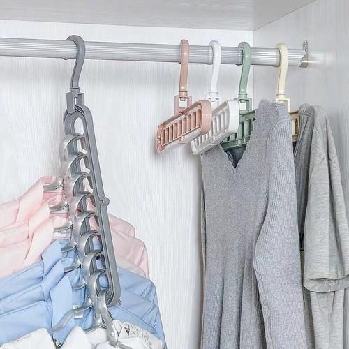 Combo 2 Móc treo quần áo đa năng 9 lỗ tiết kiệm diện tích