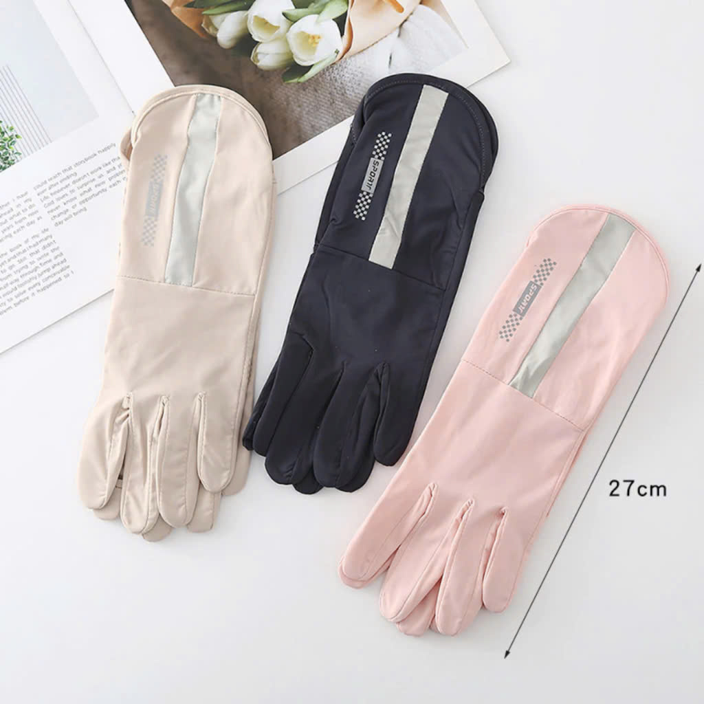 Găng Tay Hở 2 Ngón Unisex Chống Nắng, Có Thể Sử Dụng Cảm Ứng Điện Thoại UV UPF50+ MÀU GHI ĐẬM