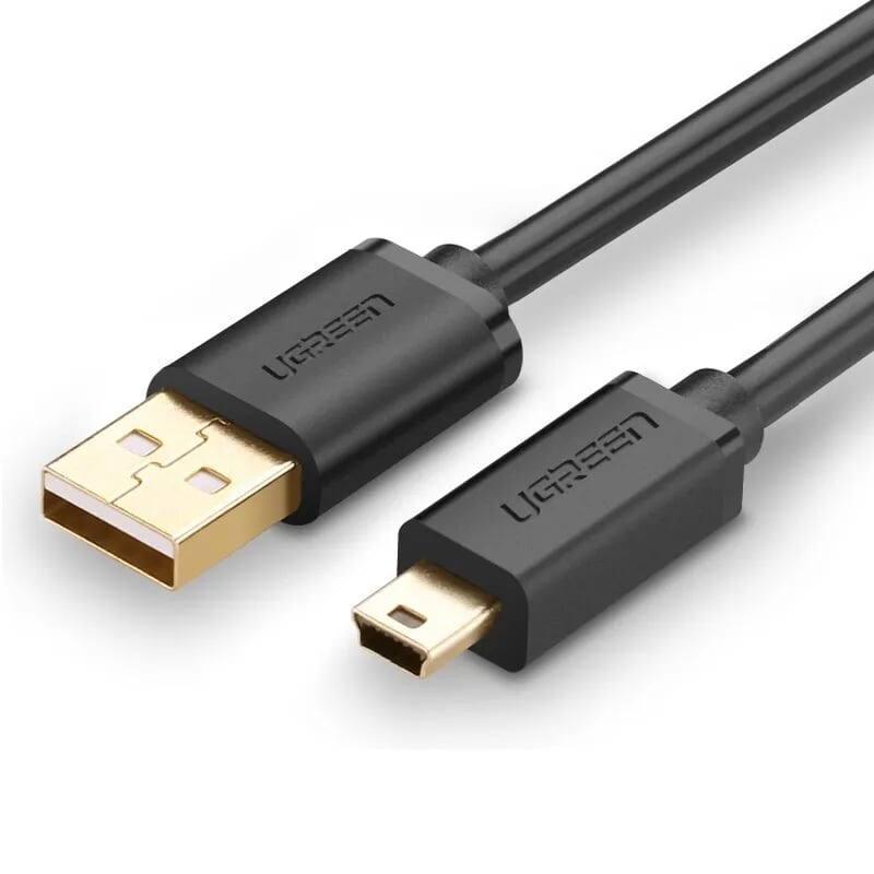 Cáp sạc USB ra đầu mini usb mạ vàng 24k dài 0.25M UGREEN USB10353Us132 Hàng chính hãng