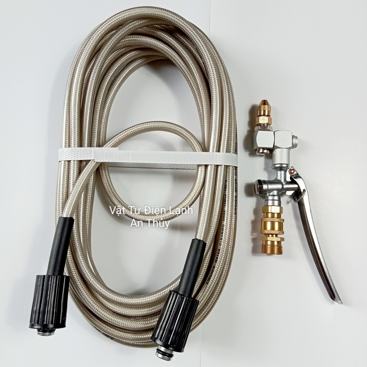 Combo 10 mét dây + béc xịt tay bóp xoay 360 - Dây xịt vệ sinh máy lạnh điều hòa kèm béc - Dây xịt vệ sinh máy giặt
