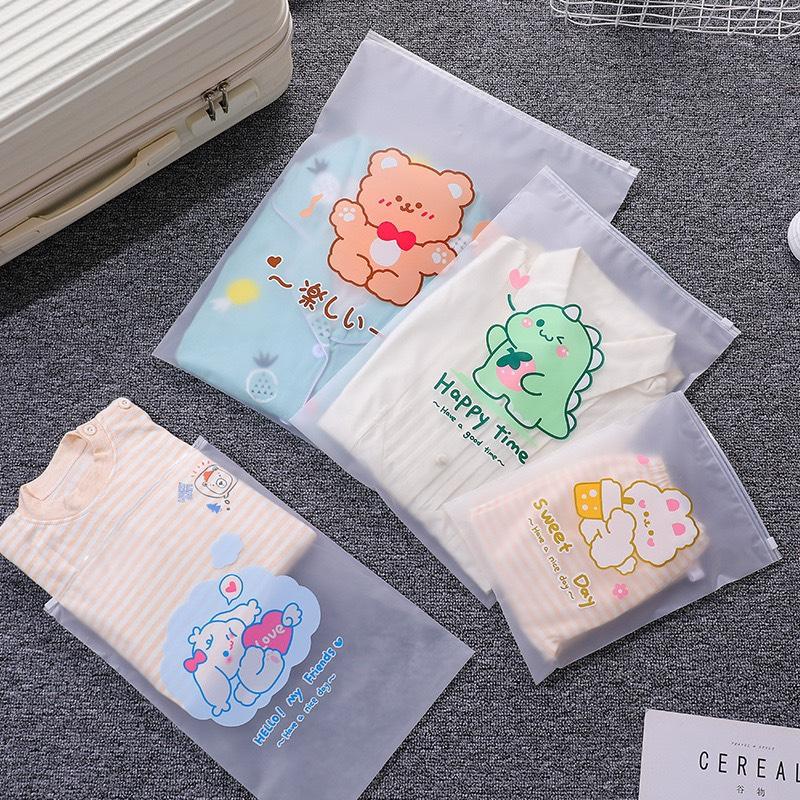 Túi Zip Mẫu Hoạt Hình Đựng Quần Áo, Đồ Lót, Mỹ Phẩm, Giày Dép Tiện Lợi Đi Du Lịch Hoặc Cho Mẹ Đi Sinh