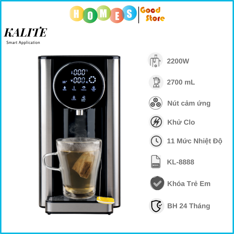 Bình Thủy Điện KALITE  KL-888 2.7L Công Suất 2200W - Hàng Chính Hãng