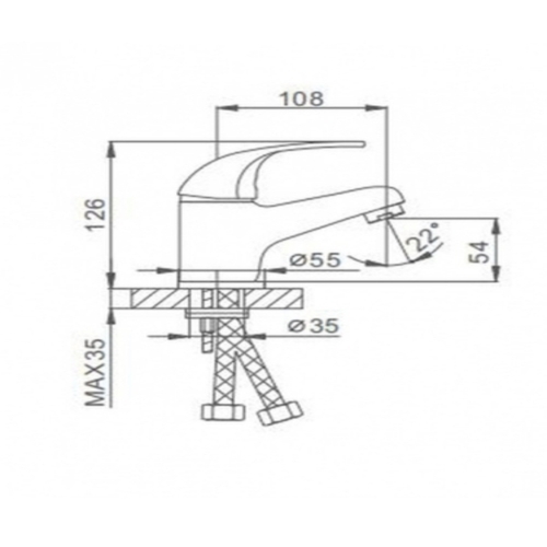 Vòi chậu lavabo Frap F1002-B Chính hãng Nga