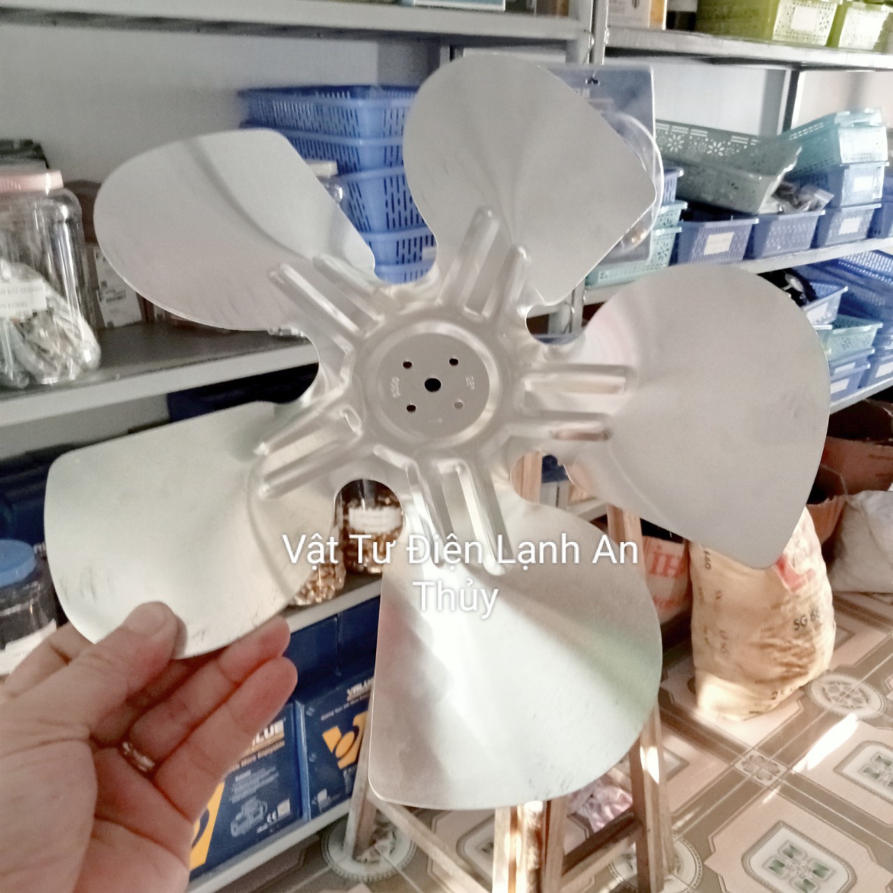 Cánh quạt nhôm tủ lạnh COCA đường kính 30cm - Cánh quạt nhôm tủ mát 30cm - Cánh quạt tủ đông