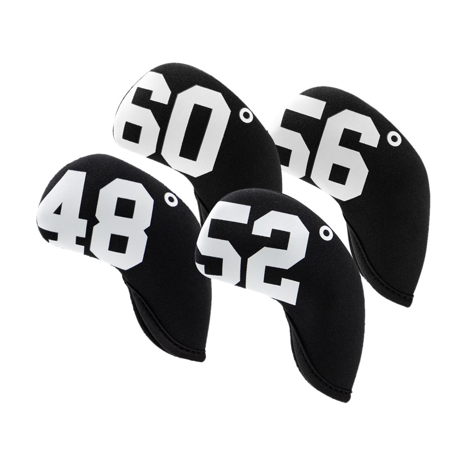 4pcs Golf Iron Headcover Anti-Slip Head Cover Wedges Club Anti-