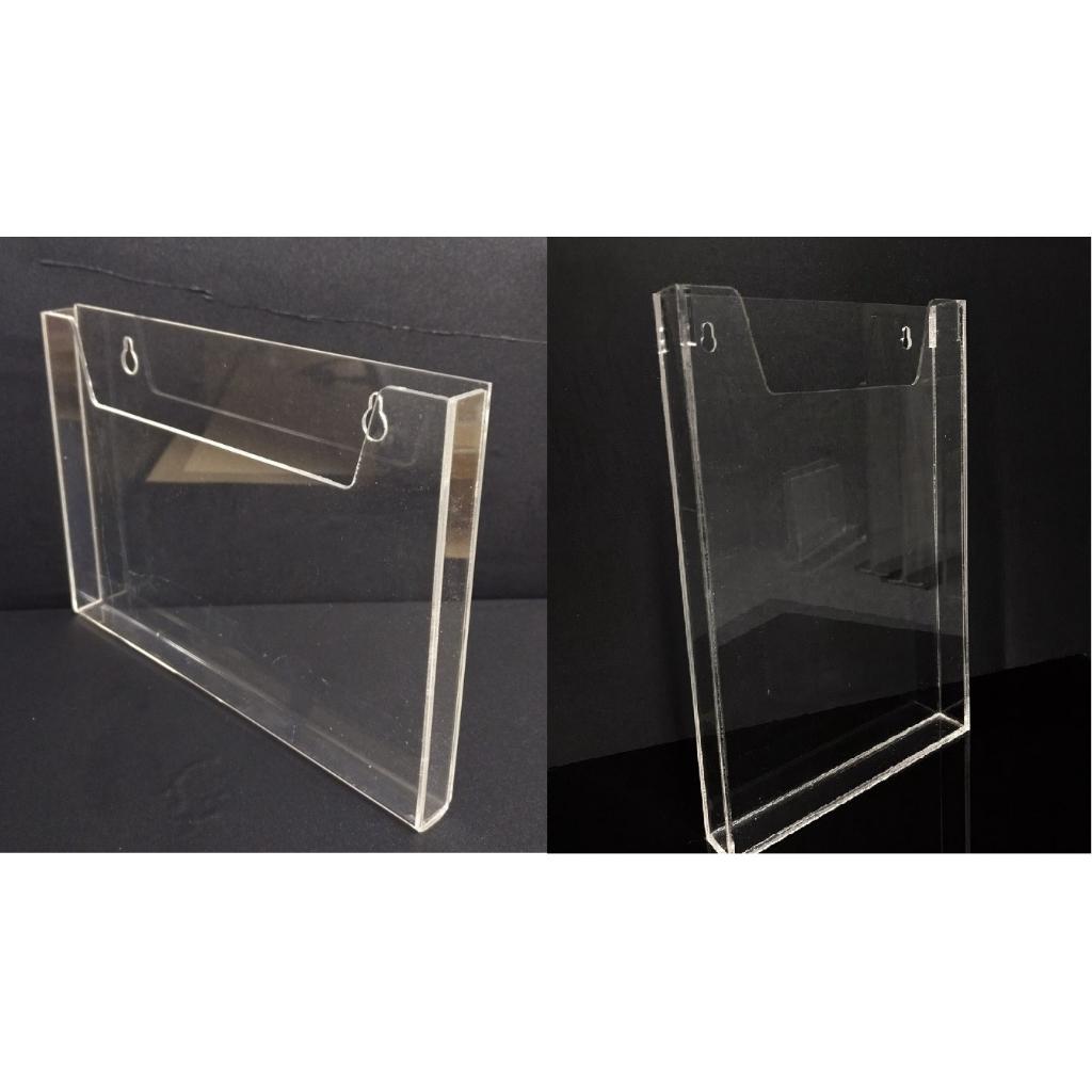 Acrylic Kệ checklist đựng tờ rơi treo tường mica trong A4 A5 A6 B5 B6 . - A6 10x15cm