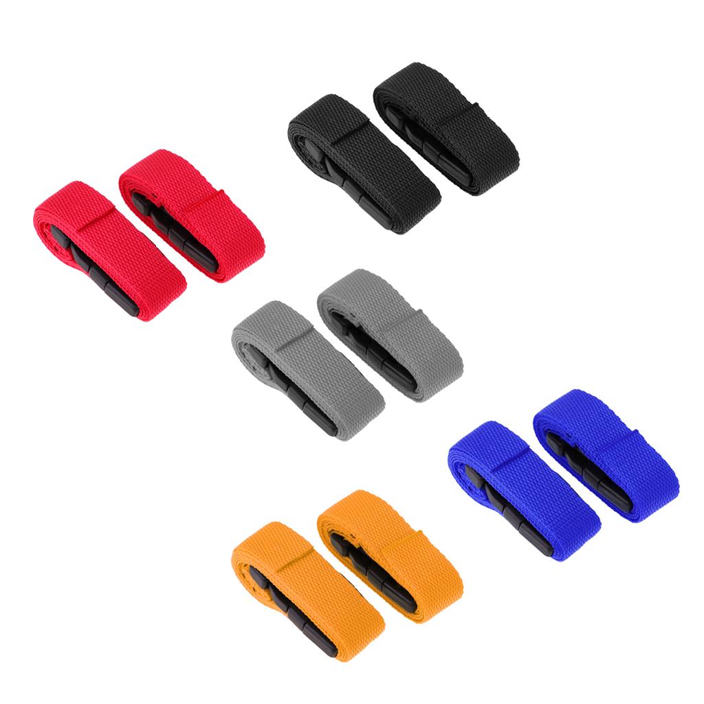 2pcs Golf Trolley Webbing Straps Quick Release Suitcase Tie Down Belt Blue