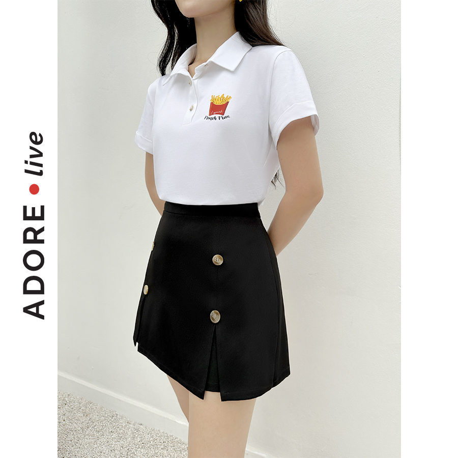 Quần Skorts casual style tuytsy đen 4 khuy 323SK4010 ADORE DRESS