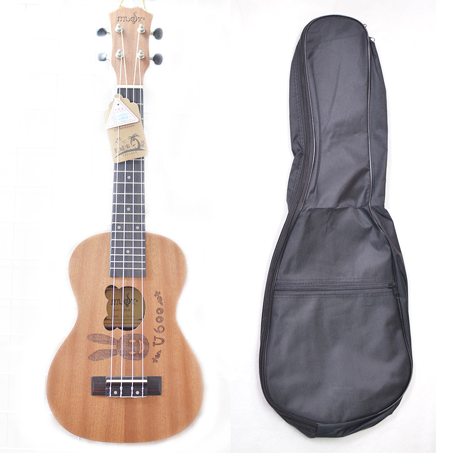 Đàn Ukulele Concert gỗ hình Thỏ Gấu (tặng kèm bao đựng, sách học, phím gảy)