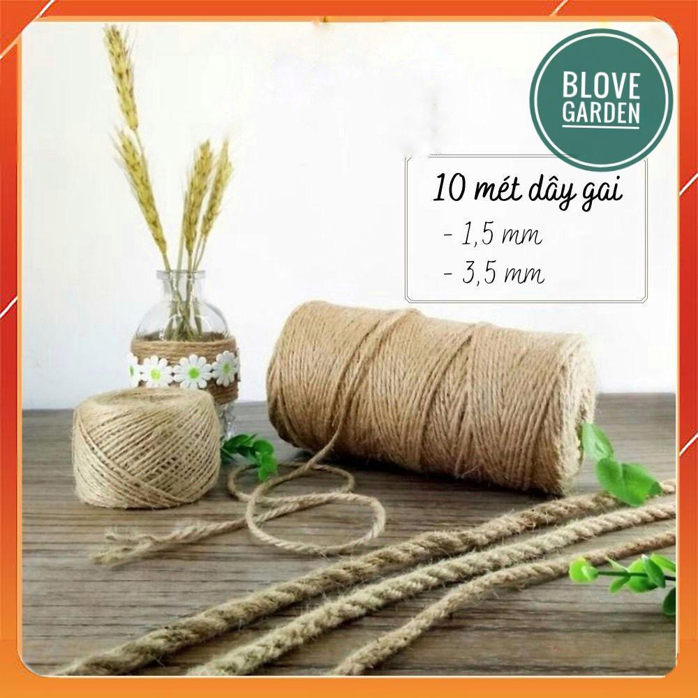 Dây thừng trang trí 10m dây gai trang trí, nguyên liệu làm đồ Handmade