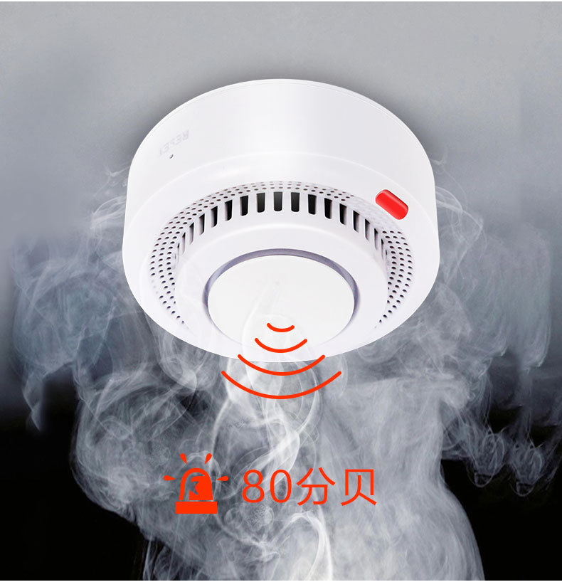 Thiết bị báo cháy, thiết bị báo khói Tuya Wifi Smart, hoạt động độc lập không cần bộ trung tâm