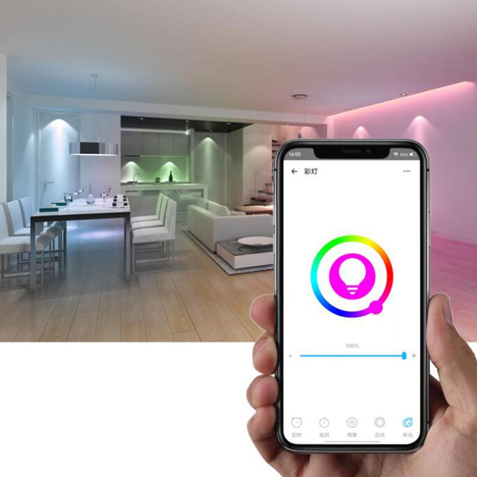 E27 Bulb WiFi App Bluetooth Control App Full Color